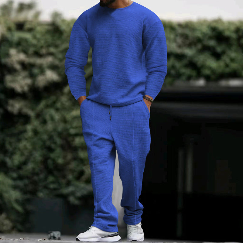 Herren lässiges Sweatshirt und Jogginghose Set mit strukturiertem Stoff ModeGeist