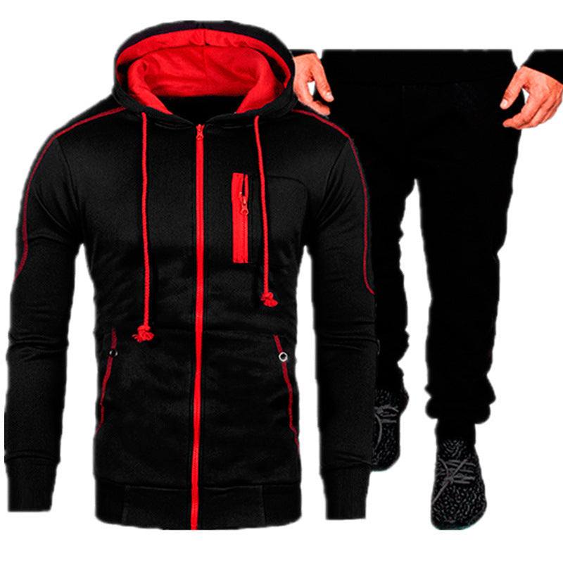 Herren sportliches Kapuzenjacken- und Jogginghosen-Set ModeGeist