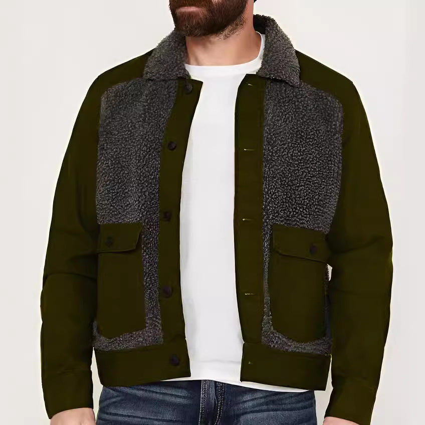 Herren etwas übergroße Jacke mit weichem Futter und praktischen Taschen ModeGeist