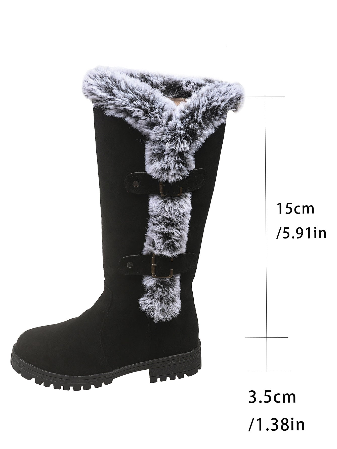 Damen Winterstiefel mit kuscheligem Kunstfellkragen und rutschfester Sohle ModeGeist