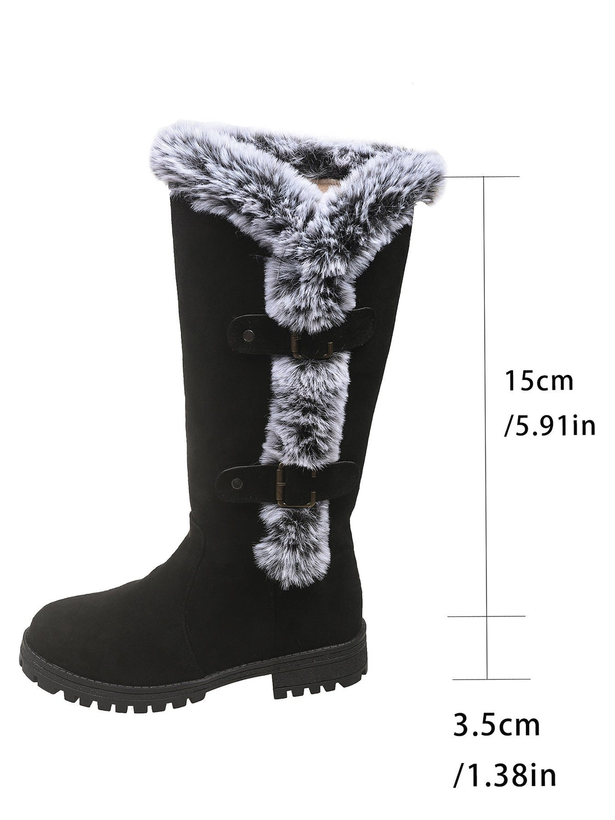 Damen Winterstiefel mit kuscheligem Kunstfellkragen und rutschfester Sohle ModeGeist