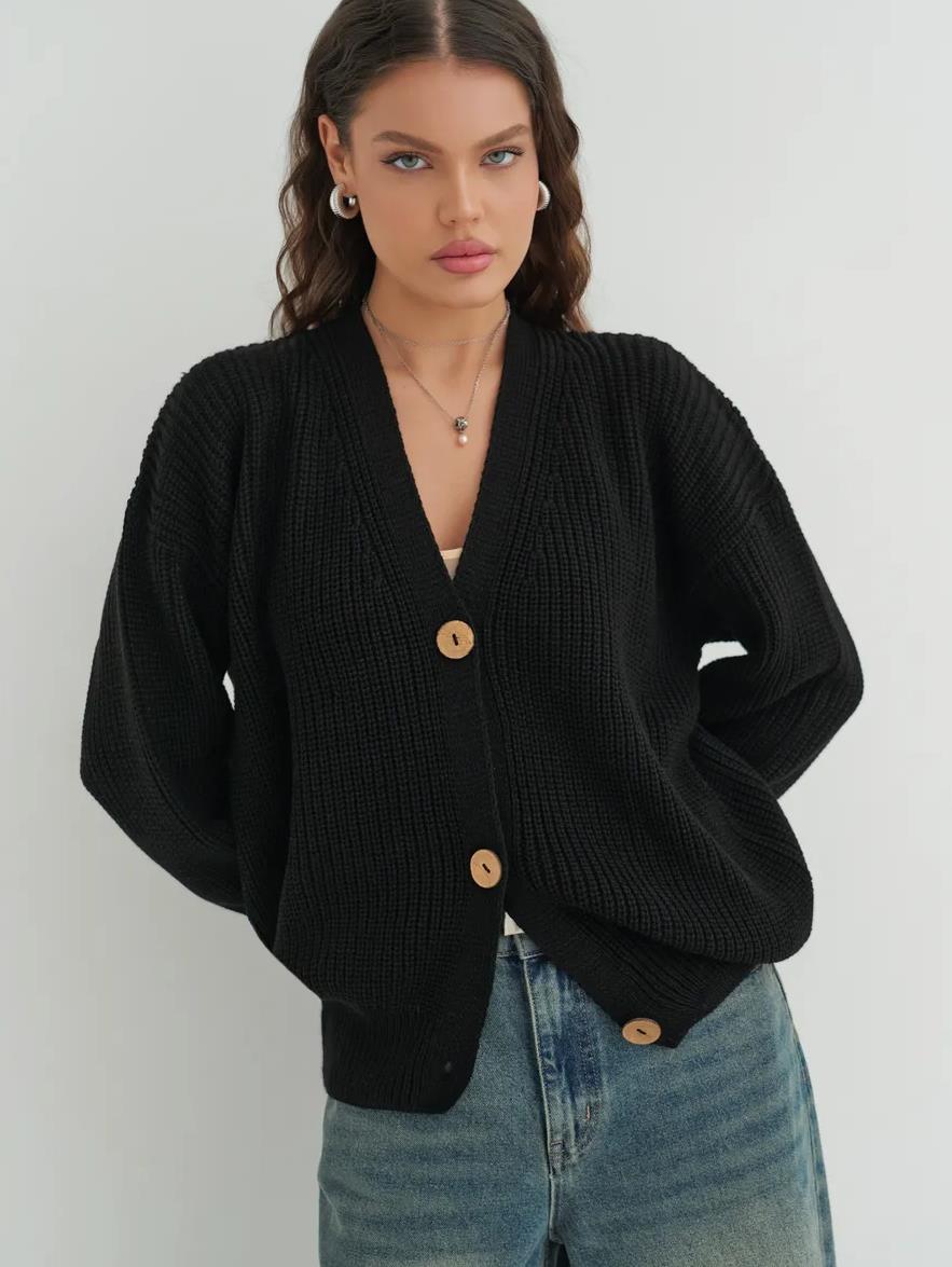 Damen lässiger Strickcardigan ModeGeist