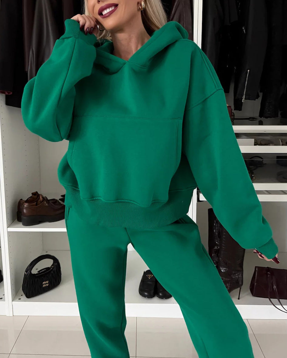 ModeGeist | Run Kapuzenpullover und Cropped Hose Zwei Teile Satz