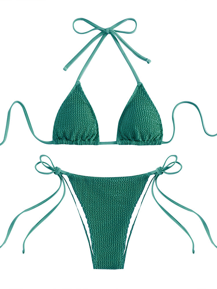 Frauen Dreieck-Bikini mit Raffung und verstellbaren Trägern MODEGEIST