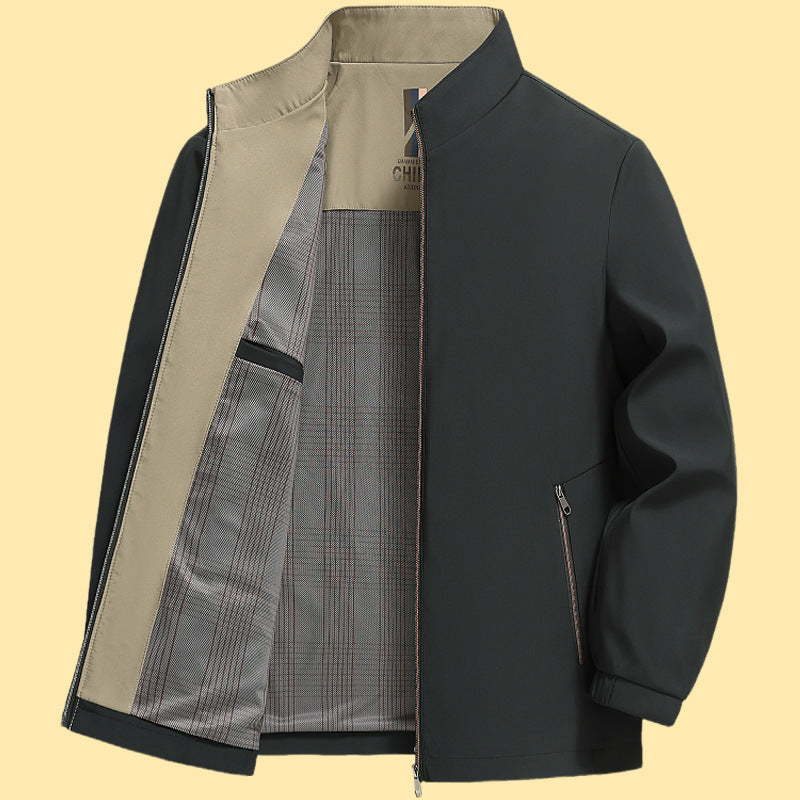 Herren elegante Freizeitjacke mit Stehkragen ModeGeist
