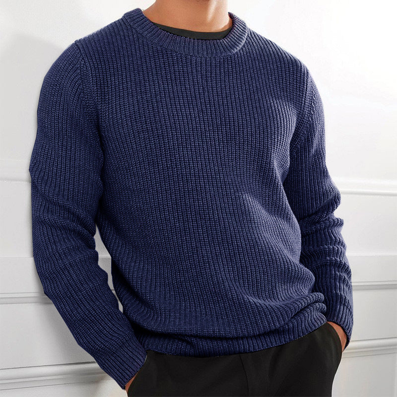Herren Strickpullover mit strukturiertem Design und Rundhalsausschnitt ModeGeist