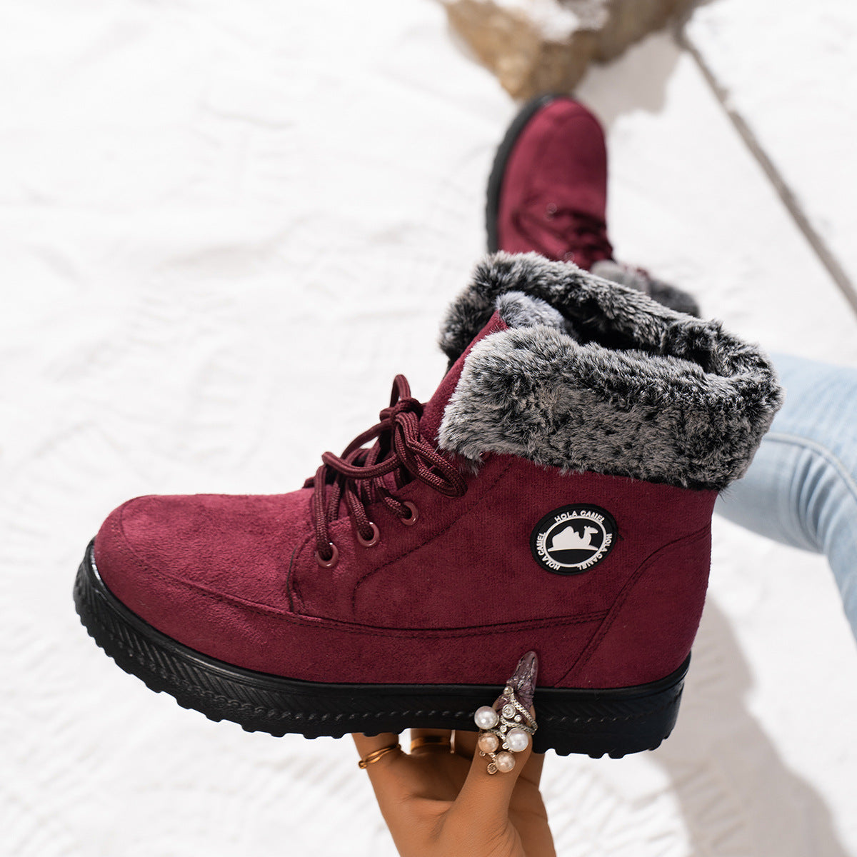 Damen gefütterte Winterstiefel ModeGeist