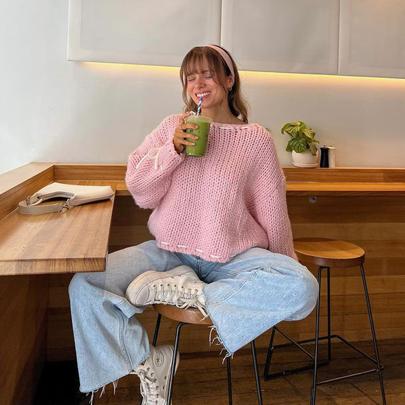 Modischer Grobstrickpullover für Damen von MODEGEIST
