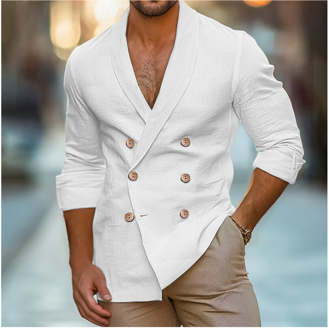 Herren stilvolle und elegante Leinenjacke ModeGeist