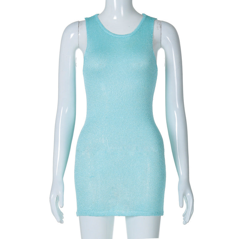 Figurbetontes ärmelloses Damenstrickkleid von MODEGEIST