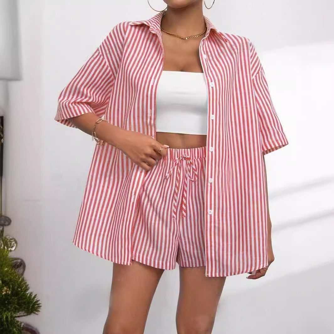 Damen lässiges Hemd und Shorts Set ModeGeist