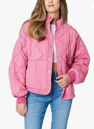 Damen modische Steppjacke mit hohem Kragen ModeGeist