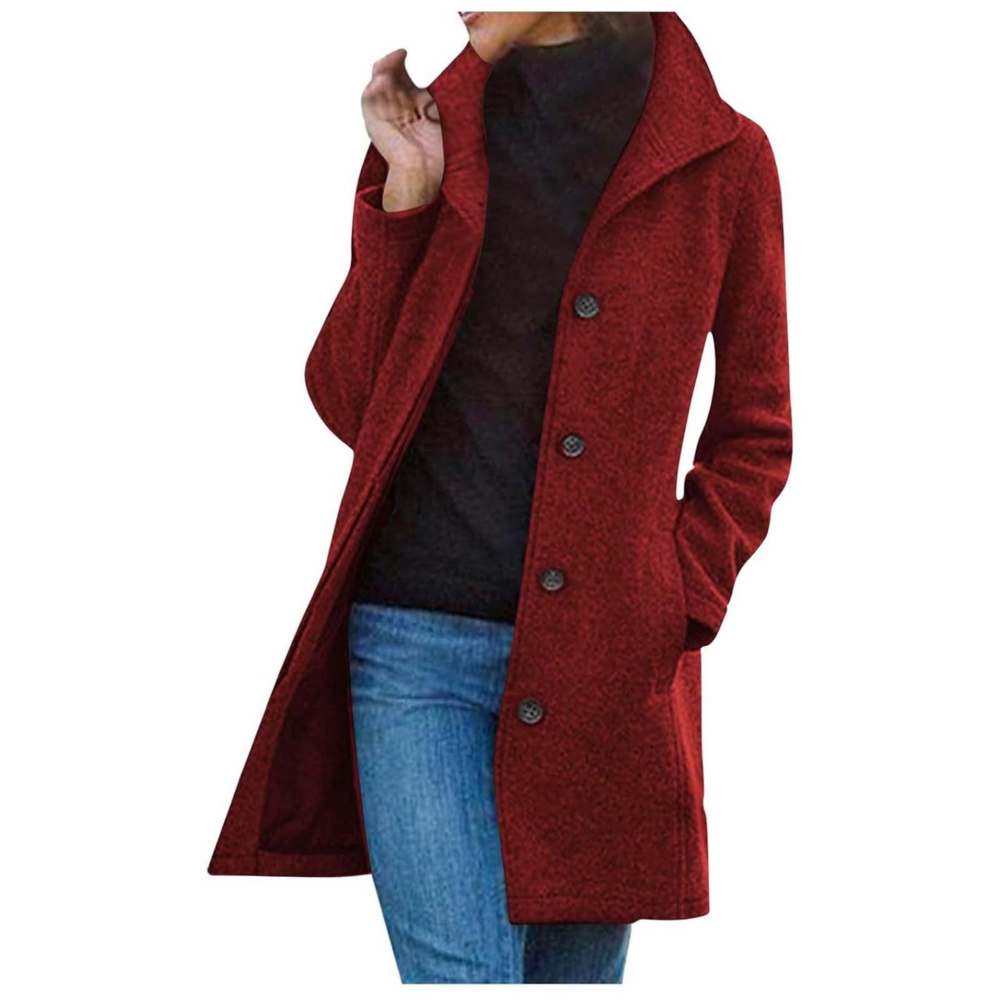 Damen eleganter Wollmantel ModeGeist