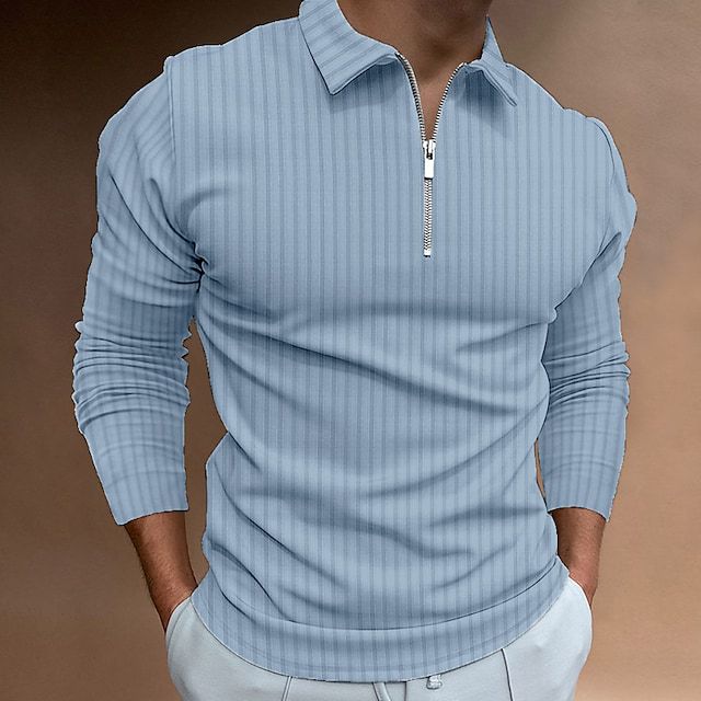 Herren modischer Poloshirt mit Reißverschluss ModeGeist