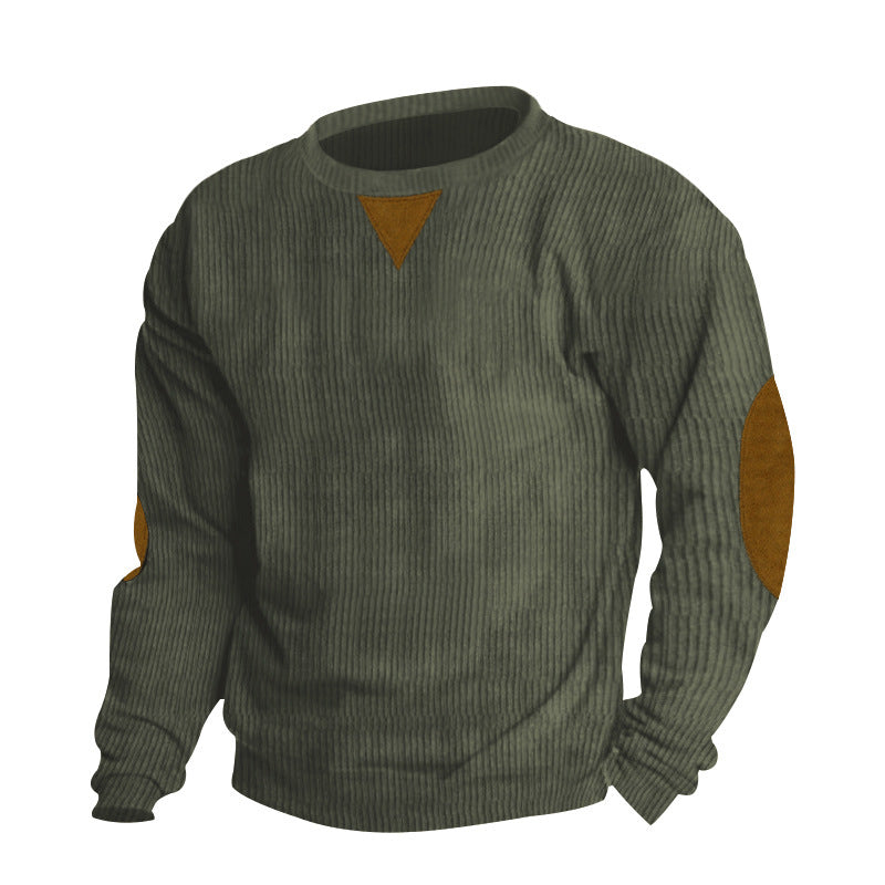 Damen lässiger Strickpullover mit eleganten Kunstleder-Details ModeGeist