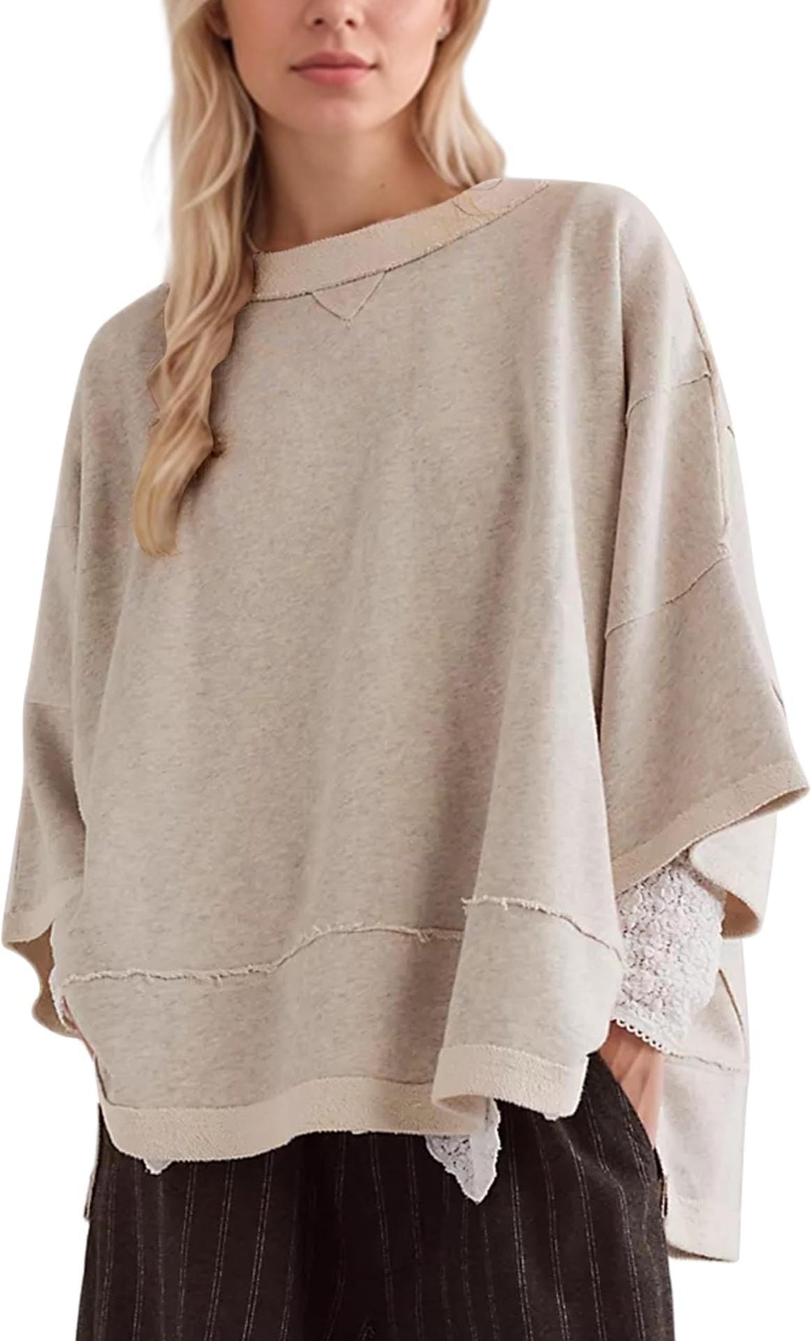 Damen oversized Sweatshirt mit fließendem Schnitt ModeGeist