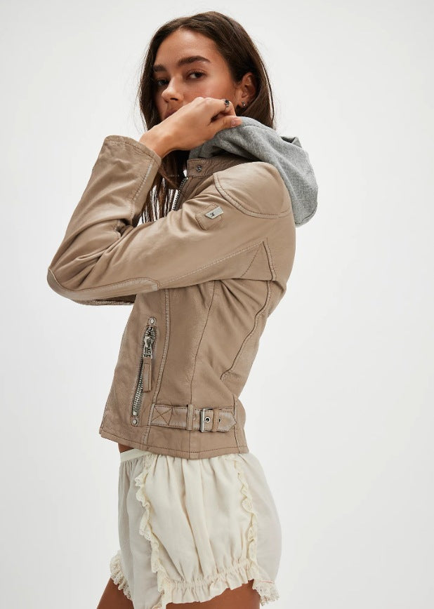 Damen stylische jacke mit abnehmbarer Kapuze ModeGeist