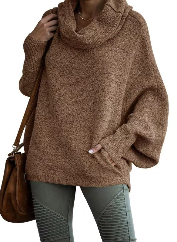 Damen Oversized Strickpullover mit Rollkragen ModeGeist
