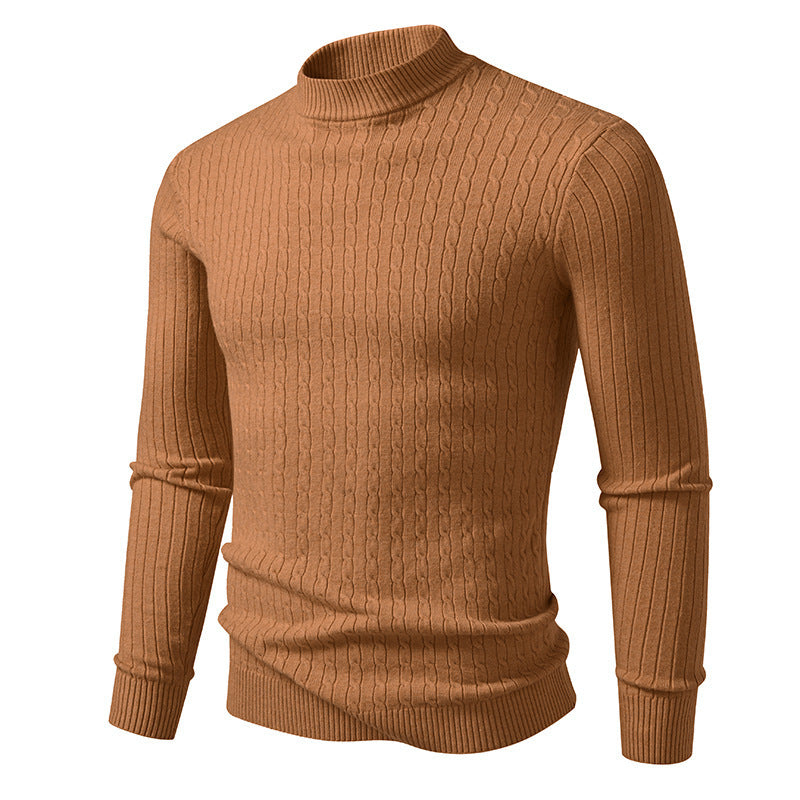 Herren Rollkragenpullover aus strukturiertem Strick ModeGeist