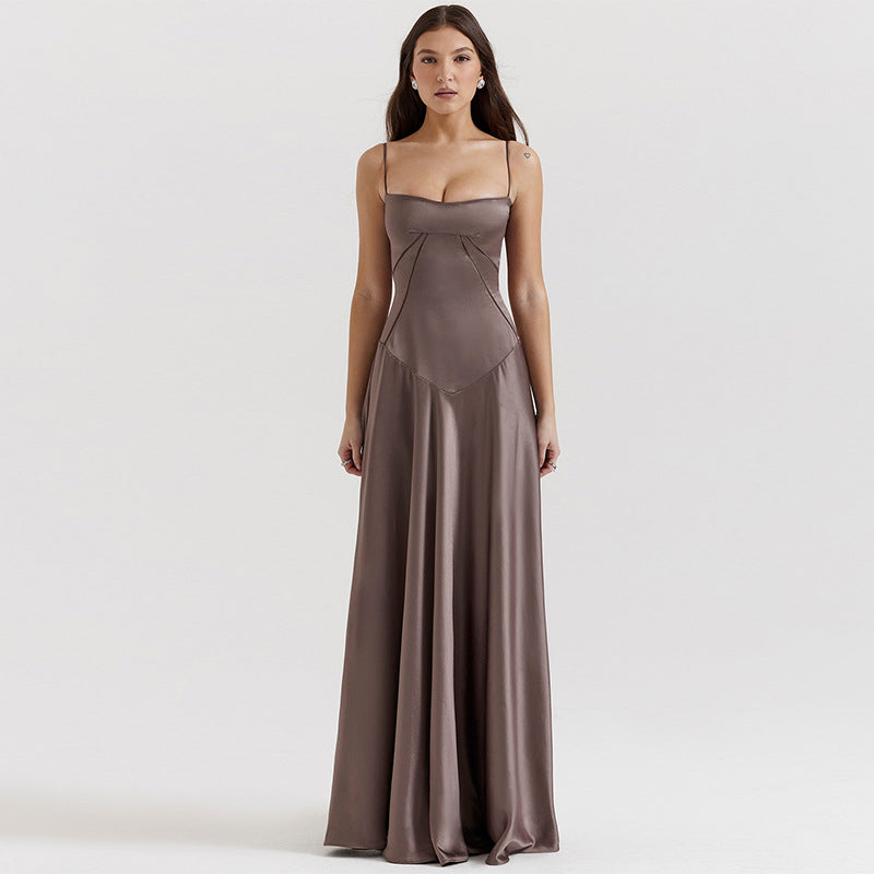 Damen Elegantes Abendkleid mit tailliertem Schnitt und schwingendem Rock ModeGeist