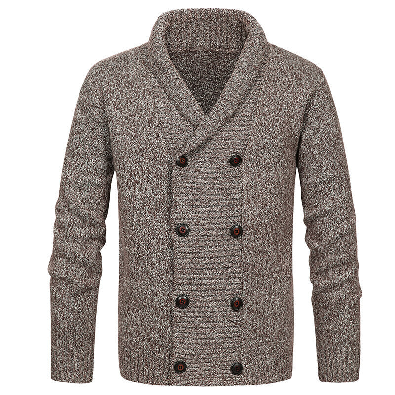 Herren Strickjacke mit modernem Schalkragen und dekorativen Knöpfen ModeGeist