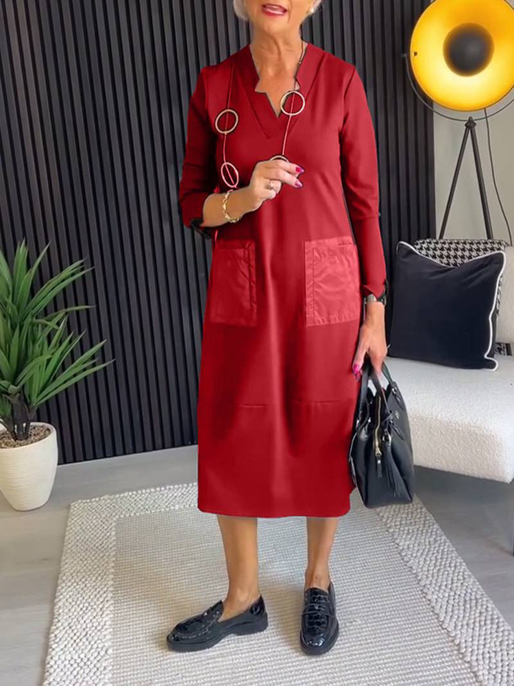 Elegantes, vielseitiges Damen-Midikleid mit Taschen von MODEGEIST