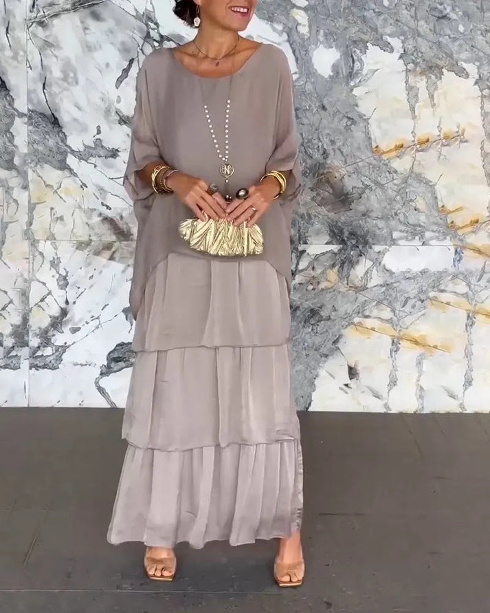 ZELMA - Mehrlagiges Maxikleid