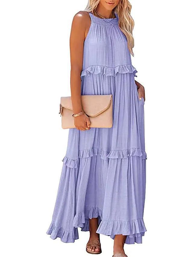 Boho Maxikleid für Damen, sommerlich mit Rüschen von MODEGEIST