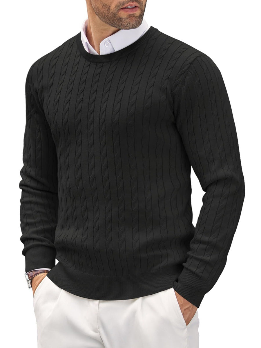 Herren Strickpullover mit Fischgratmuster ModeGeist