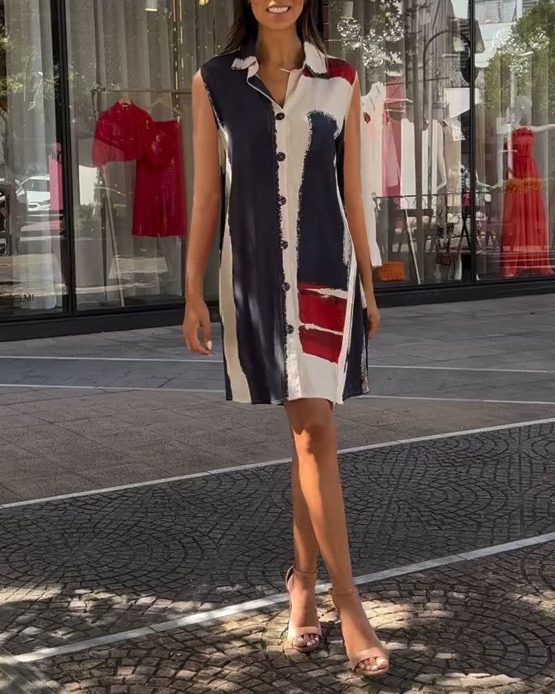 Modegeist Damenbluse mit künstlerischem Print