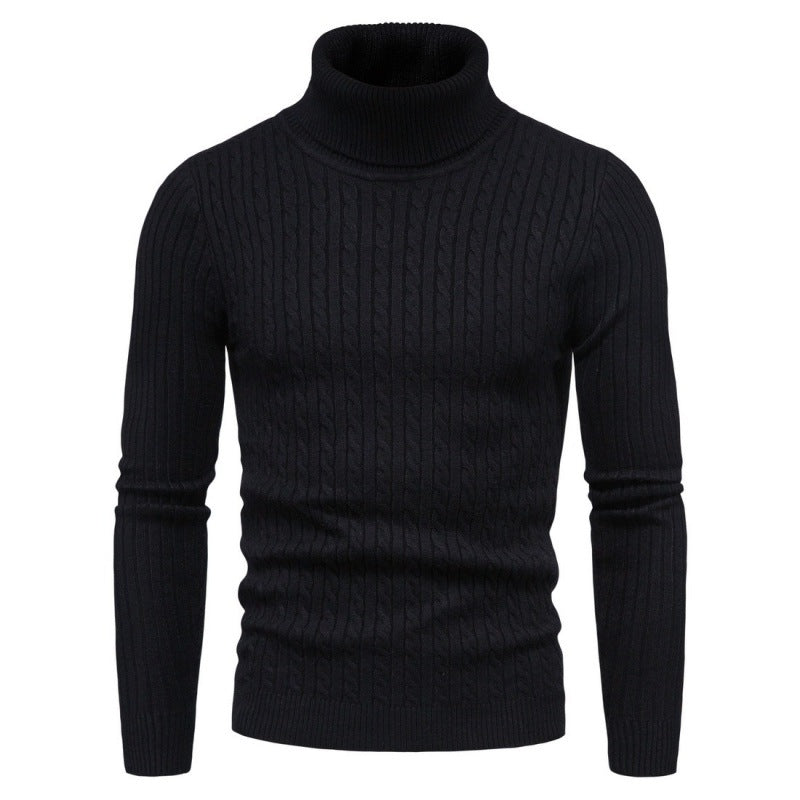 Herren Rollkragenpullover mit Zopfmuster ModeGeist