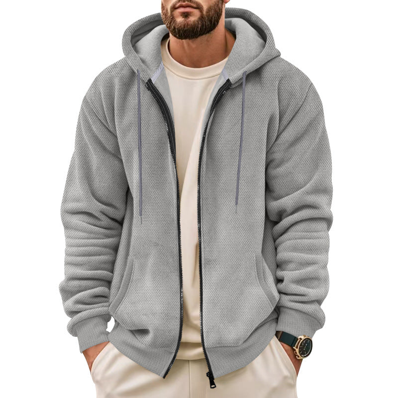 Herren Sportliche Kapuzenjacke mit innovativer Struktur ModeGeist