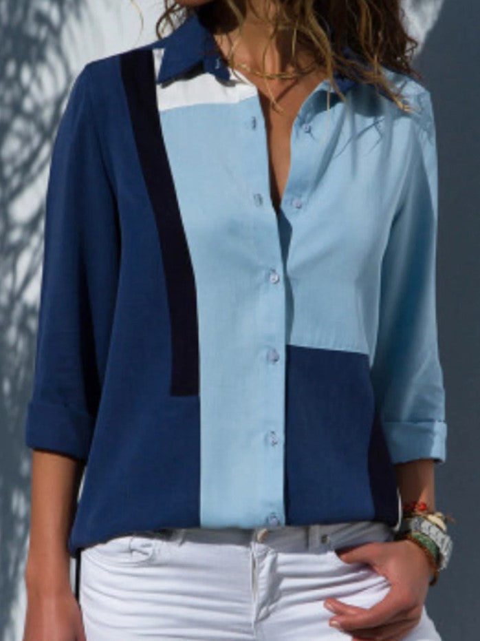 Elegante Bluse mit Blumenmuster und schickem Kragen von MODEGEIST