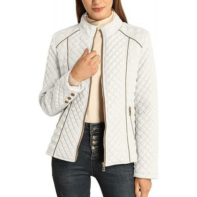 Damen gesteppte Freizeitjacke mit hohem Kragen ModeGeist