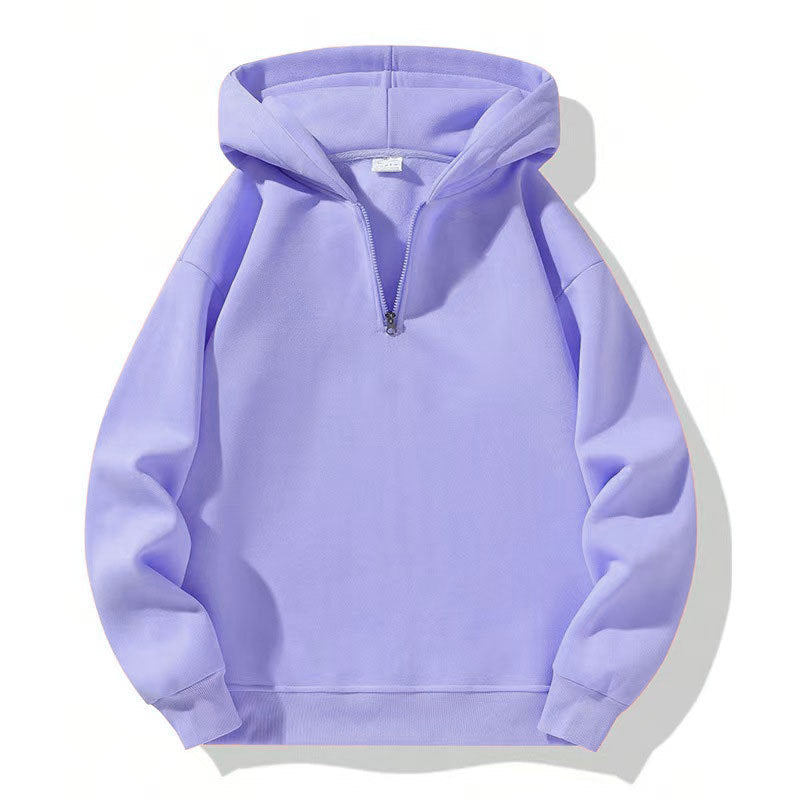 Herren sportlicher Kapuzenpullover mit halbem Reißverschluss ModeGeist