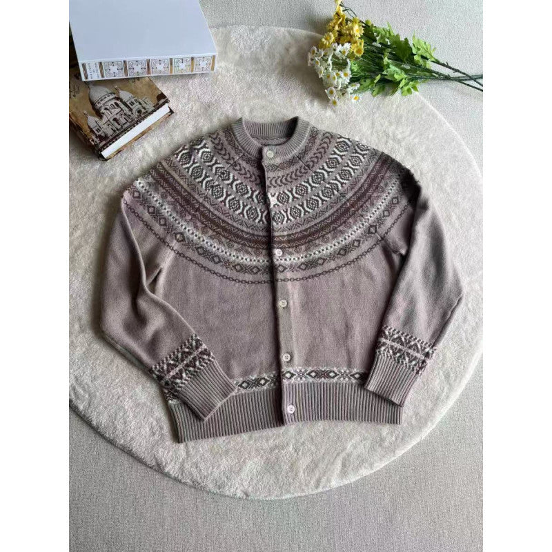 Damen Strickjacke mit Norweger-Muster ModeGeist
