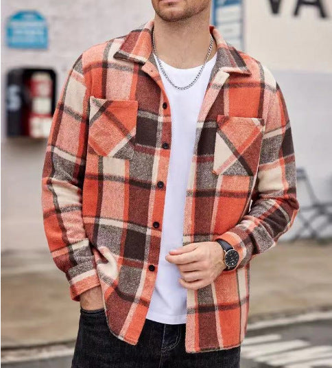 Herren lässige Karomuster Hemdjacke ModeGeist
