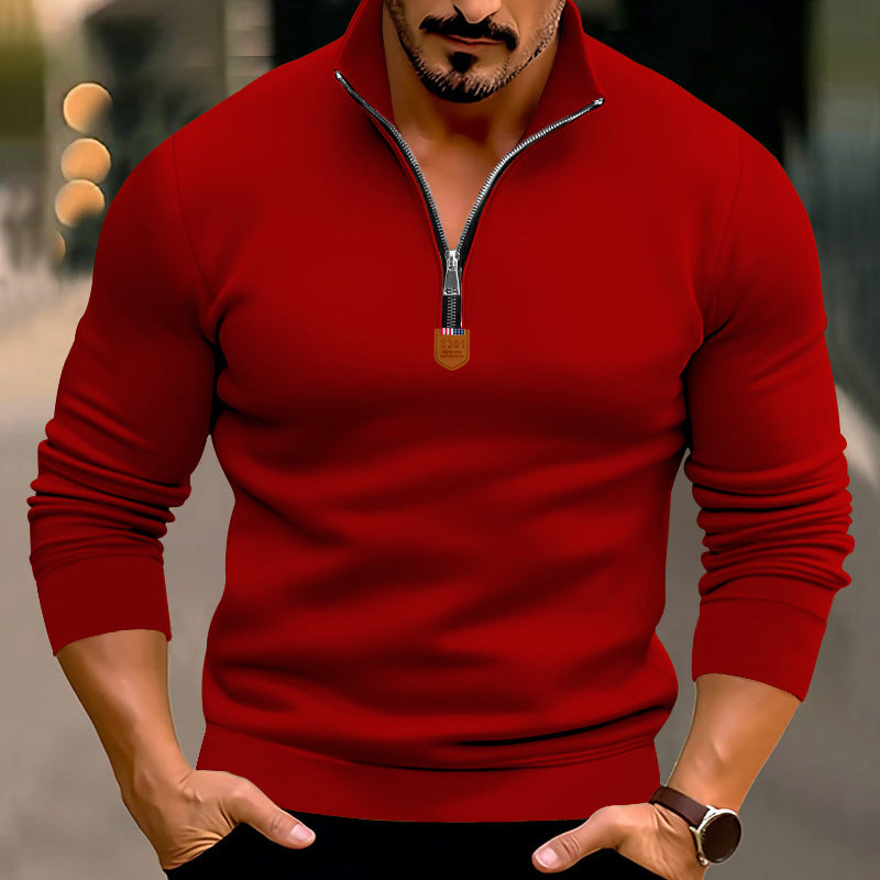 Herren Sweatshirt mit modernem Reißverschluss ModeGeist