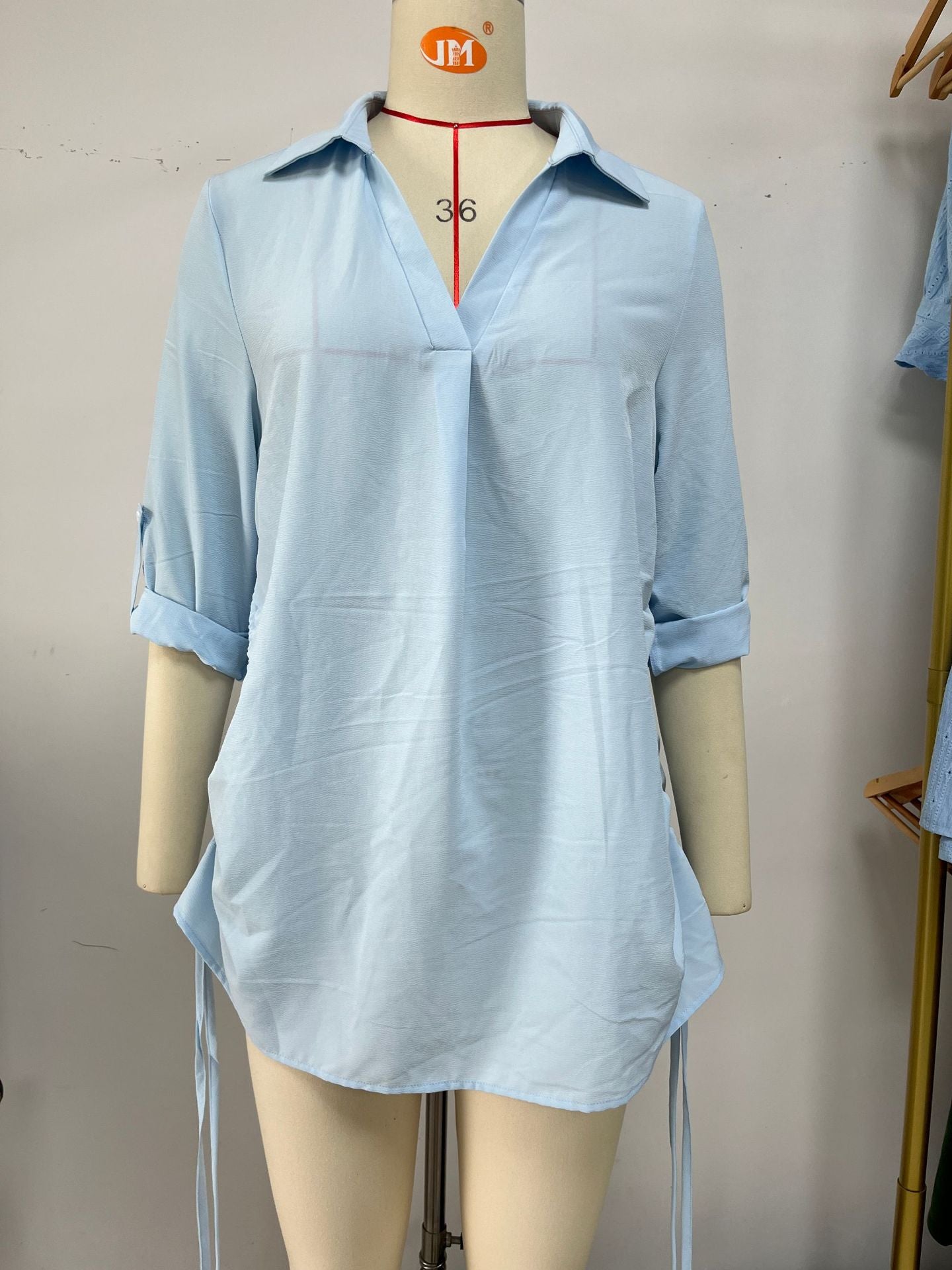 Leichte, lockere Chiffonbluse von Fudus, halbärmelig und ohne Lappen
