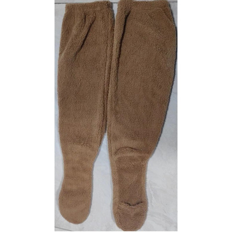Damen Kuschelige Overknee-Socken aus weichem Fleece ModeGeist