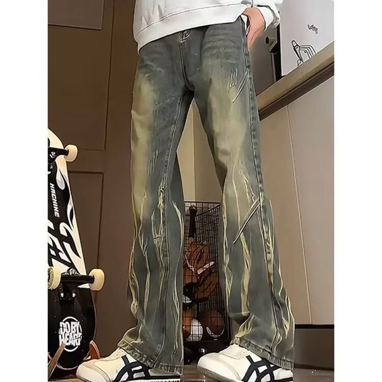 Herren lässige baggy Jeans im used Look ModeGeist