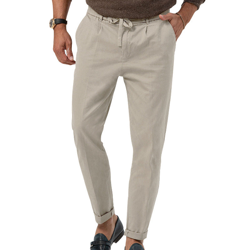 Herren Elegante Leinenhose mit elastischem Bund und praktischen Taschen ModeGeist