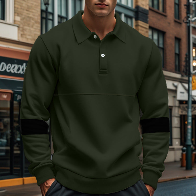 Herren sportlicher Pullover mit modischen Kontraststreifen ModeGeist