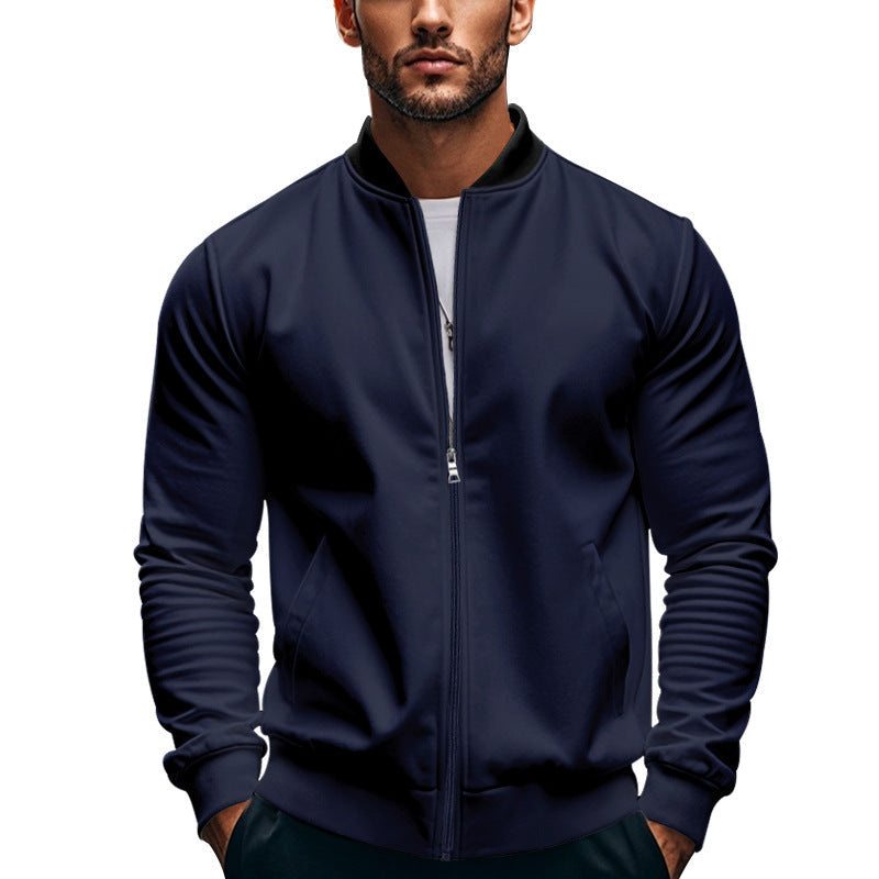 Herren sportliche Jacke mit praktischem Reißverschluss und atmungsaktiven Materialien ModeGeist