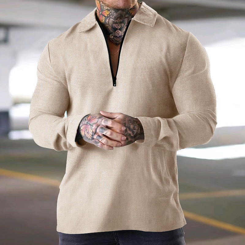 Herren Langarm Shirt mit modernem Reißverschluss ModeGeist