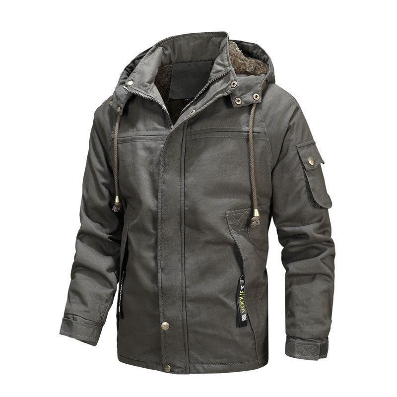 Herren Winterjacke mit abnehmbarer Kapuze ModeGeist