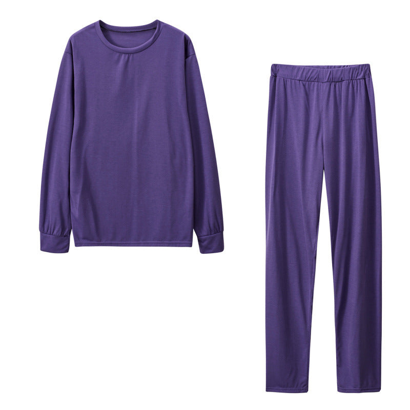 Damen Langarm Schlafanzug Set mit elastischen Hosen ModeGeist