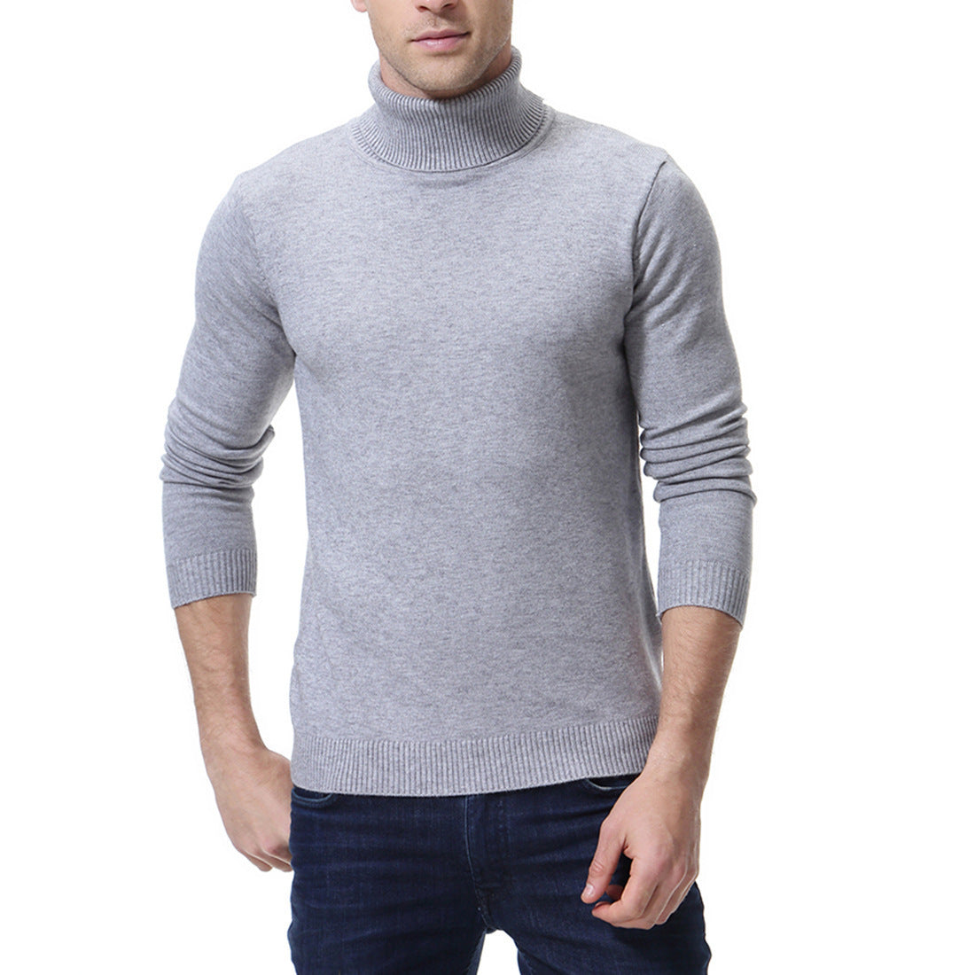 Herren Rollkragenpullover aus feiner Baumwolle ModeGeist
