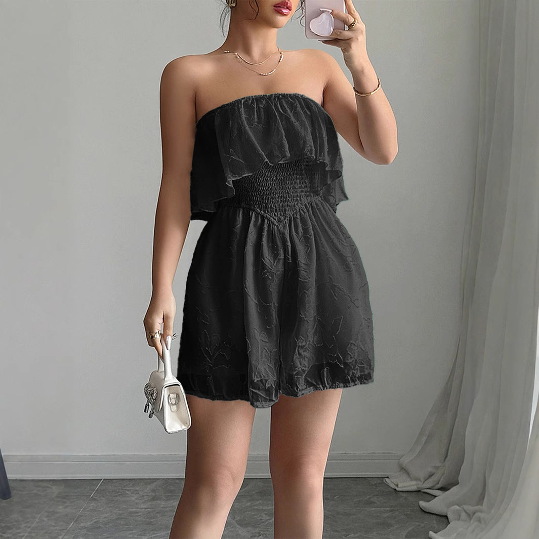 Rüschen-Jumpsuit für Damen mit elastischem Bund von MODEGEIST