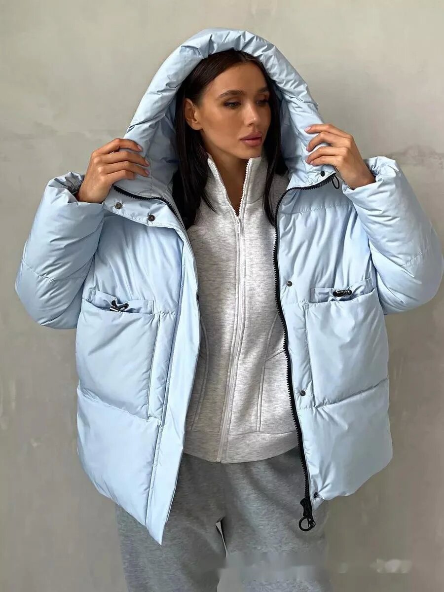 Damen Sportliche Winterjacke mit hohem Kragen und praktischen Taschen ModeGeist
